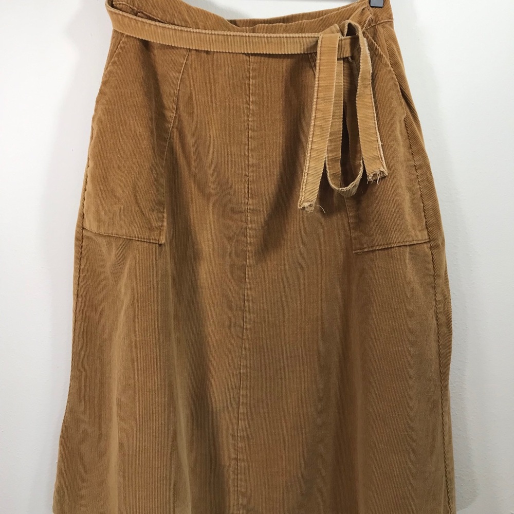 Vintage corduroy wrap skirt with pockets